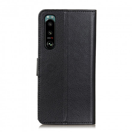 Housse Sony Xperia 5 III Simili Cuir Traditionnel Litchi Housse Sony Xperia 5 III Simili Cuir Traditionnel Litchi