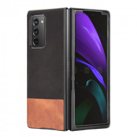 Coque Samsung Galaxy Z Fold2 Simili Cuir Bicolore Coque Samsung Galaxy Z Fold2 Simili Cuir Bicolore