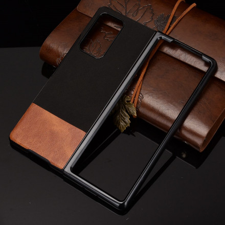Coque Samsung Galaxy Z Fold2 Simili Cuir Bicolore Coque Samsung Galaxy Z Fold2 Simili Cuir Bicolore