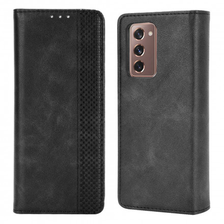 Flip Cover Samsung Galaxy Z Fold2 Effet Cuir Stylisé