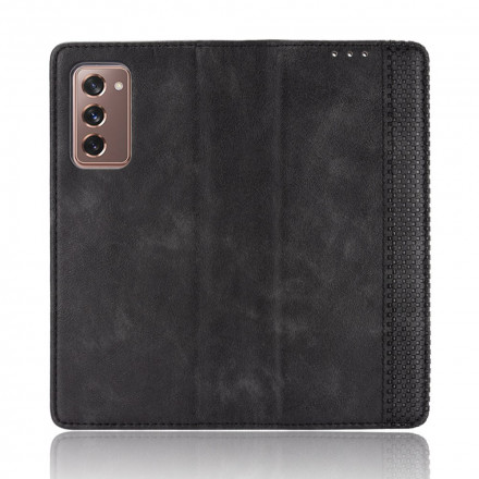 Flip Cover Samsung Galaxy Z Fold2 Effet Cuir Stylisé