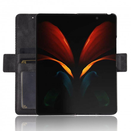 Housse Samsung Galaxy Z Fold2 Effet Cuir Stylisé Housse Samsung Galaxy Z Fold2 Effet Cuir Stylisé