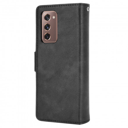Housse Samsung Galaxy Z Fold2 Effet Cuir Stylisé Housse Samsung Galaxy Z Fold2 Effet Cuir Stylisé