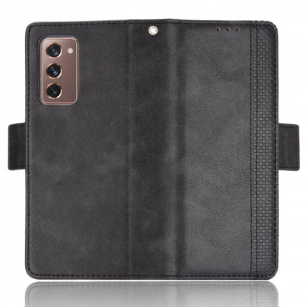 Housse Samsung Galaxy Z Fold2 Effet Cuir Stylisé Housse Samsung Galaxy Z Fold2 Effet Cuir Stylisé