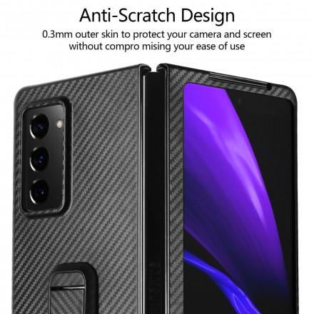 Coque Samsung Galaxy Z Fold2 Texturée avec Support Mains Libres Coque Samsung Galaxy Z Fold2 Texturée avec Support Mains Libres