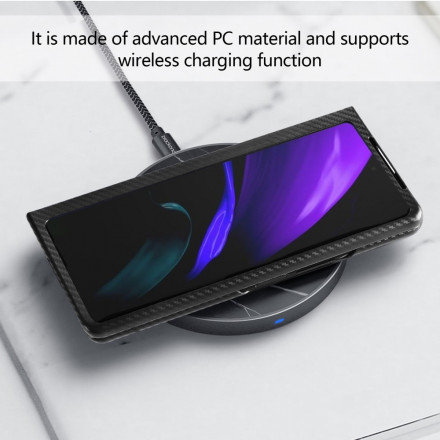 Coque Samsung Galaxy Z Fold2 Texturée avec Support Mains Libres Coque Samsung Galaxy Z Fold2 Texturée avec Support Mains Libres