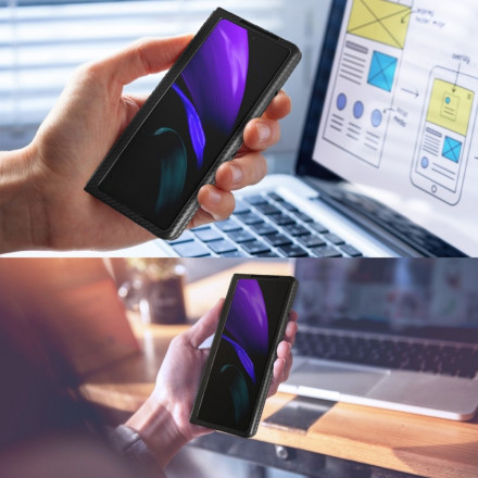 Coque Samsung Galaxy Z Fold2 Texturée avec Support Mains Libres