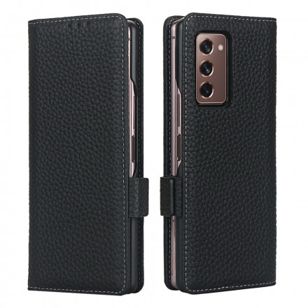 Housse Samsung Galaxy Z Fold2 Cuir Litchi Véritable Housse Samsung Galaxy Z Fold2 Cuir Litchi Véritable