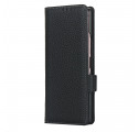 Housse Samsung Galaxy Z Fold2 Cuir Litchi Véritable 