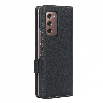 Housse Samsung Galaxy Z Fold2 Cuir Litchi Véritable Housse Samsung Galaxy Z Fold2 Cuir Litchi Véritable