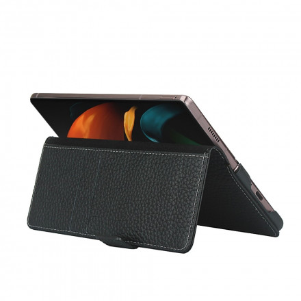 Housse Samsung Galaxy Z Fold2 Cuir Litchi Véritable Housse Samsung Galaxy Z Fold2 Cuir Litchi Véritable