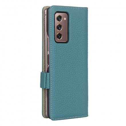 Housse Samsung Galaxy Z Fold2 Cuir Litchi Véritable Housse Samsung Galaxy Z Fold2 Cuir Litchi Véritable