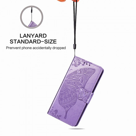 Housse Samsung Galaxy Z Fold2 Papillon Design avec Lanière