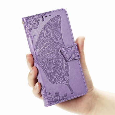 Housse Samsung Galaxy Z Fold2 Papillon Design avec Lanière