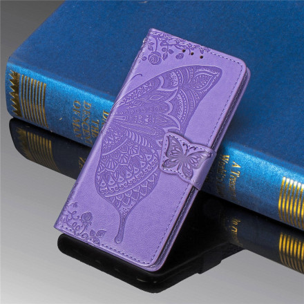 Housse Samsung Galaxy Z Fold2 Papillon Design avec Lanière