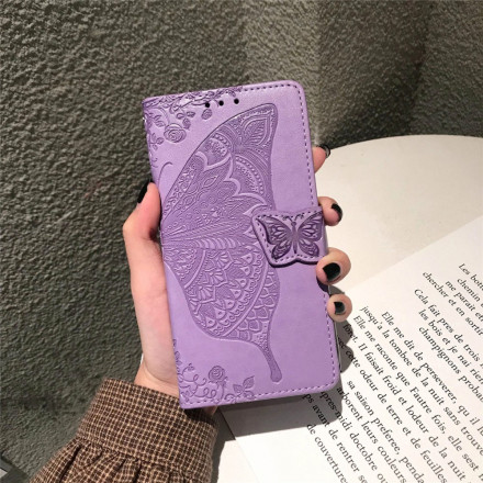 Housse Samsung Galaxy Z Fold2 Papillon Design avec Lanière