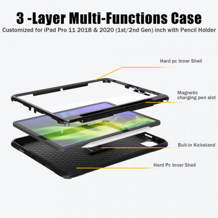 Coque iPad Pro 11" (2021) (2020) (2018) Hybride Support Amovible Coque iPad Pro 11" (2021) (2020) (2018) Hybride Support Amovible