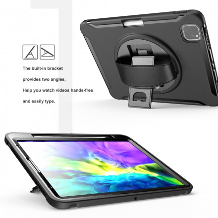 Coque iPad Pro 11" (2021) (2020) (2019) Sangle, Support et Porte-Stylet