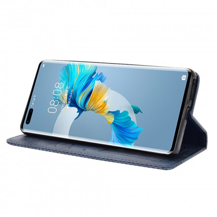 Flip Cover Huawei Mate 40 Pro Effet Cuir Vintage Stylisé Flip Cover Huawei Mate 40 Pro Effet Cuir Vintage Stylisé