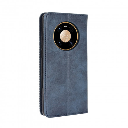 Flip Cover Huawei Mate 40 Pro Effet Cuir Vintage Stylisé Flip Cover Huawei Mate 40 Pro Effet Cuir Vintage Stylisé