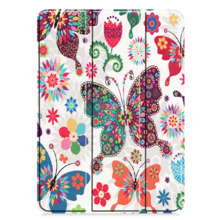 Smart Case iPad Pro 11" (2021) Porte-Stylet Fleurs Vintages