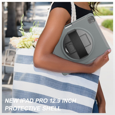 Coque iPad Pro 12.9" (2021) (2020) (2019) Sangle, Support et Porte-Stylet Coque iPad Pro 12.9" (2021) (2020) (2019) Sangle, Support et Porte-Stylet