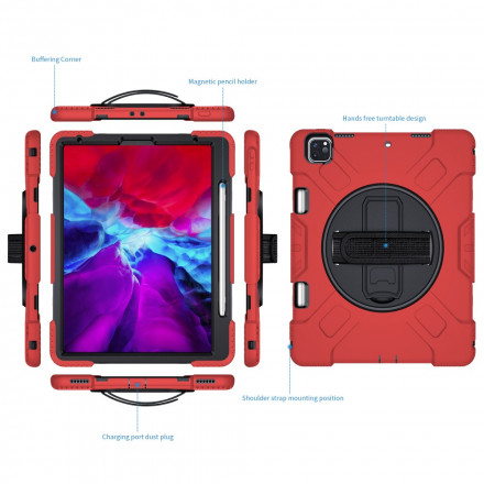 Coque iPad Pro 12.9" (2021) (2020) (2018) Support, Sangle et Bandoulière Coque iPad Pro 12.9" (2021) (2020) (2018) Support, Sangle et Bandoulière