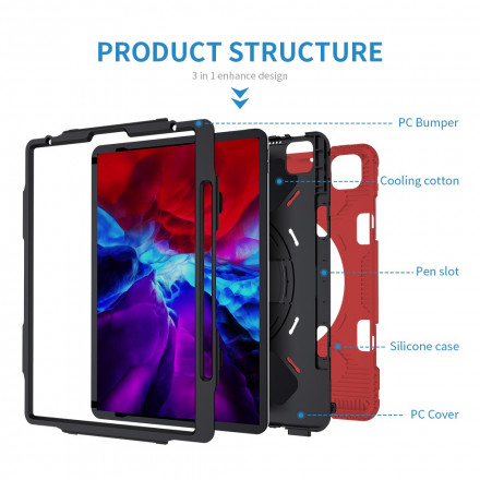 Coque iPad Pro 12.9" (2021) (2020) (2018) Support, Sangle et Bandoulière Coque iPad Pro 12.9" (2021) (2020) (2018) Support, Sangle et Bandoulière