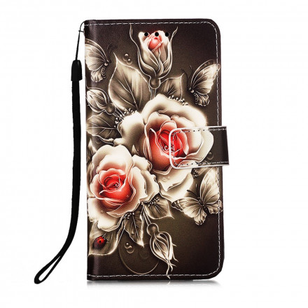 Housse Samsung Galaxy M12 / A12 Roses Dorées Housse Samsung Galaxy M12 / A12 Roses Dorées