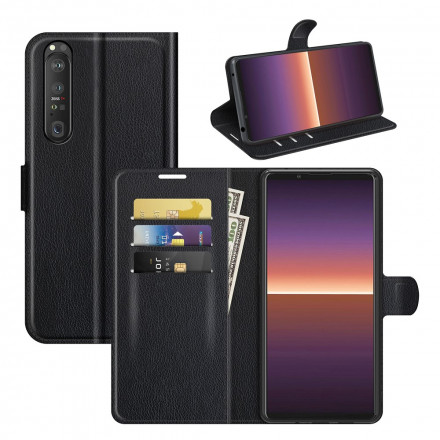 Housse Sony Xperia 1 III Effet Litchi Classique Housse Sony Xperia 1 III Effet Litchi Classique