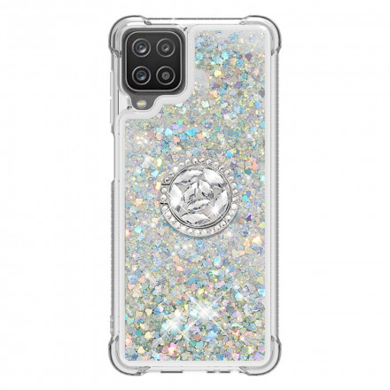 Coque Samsung Galaxy A12 / M12 Paillettes avec Anneau-Support Coque Samsung Galaxy A12 / M12 Paillettes avec Anneau-Support