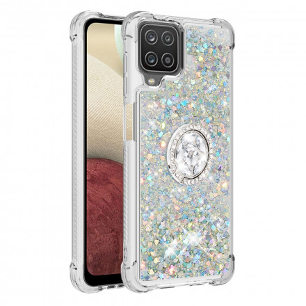 Coque Samsung Galaxy A12 / M12 Paillettes avec Anneau-Support Coque Samsung Galaxy A12 / M12 Paillettes avec Anneau-Support