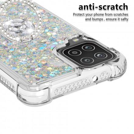 Coque Samsung Galaxy A12 / M12 Paillettes avec Anneau-Support Coque Samsung Galaxy A12 / M12 Paillettes avec Anneau-Support