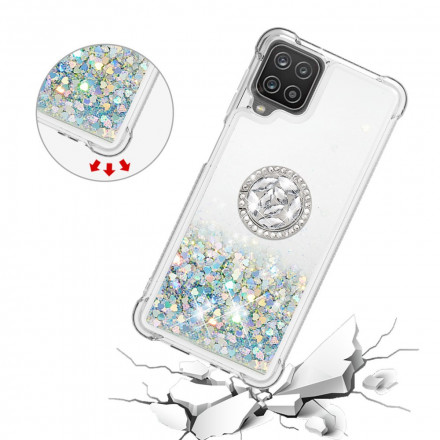 Coque Samsung Galaxy A12 / M12 Paillettes avec Anneau-Support Coque Samsung Galaxy A12 / M12 Paillettes avec Anneau-Support