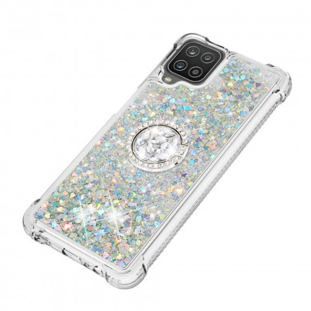 Coque Samsung Galaxy A12 / M12 Paillettes avec Anneau-Support Coque Samsung Galaxy A12 / M12 Paillettes avec Anneau-Support