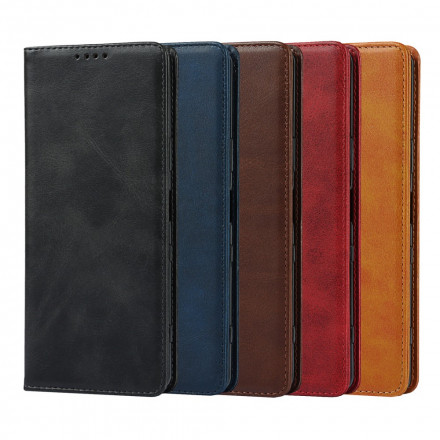 Flip Cover Sony Xperia 1 III Cuir Véritable Classique