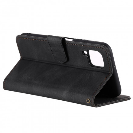 Housse Samsung Galaxy A12 / M12 Simili Cuir Bicolore Rivets Housse Samsung Galaxy A12 / M12 Simili Cuir Bicolore Rivets