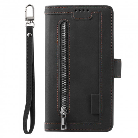 Housse Samsung Galaxy A12 / M12 Contours Renforcés Poche Zippée Housse Samsung Galaxy A12 / M12 Contours Renforcés Poche Zippée