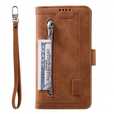 Housse Samsung Galaxy A12 / M12 Contours Renforcés Poche Zippée Housse Samsung Galaxy A12 / M12 Contours Renforcés Poche Zippée