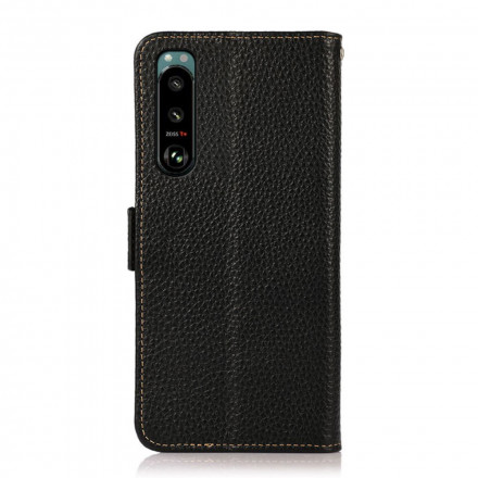 Housse Sony Xperia 5 III Cuir Litchi KHAZNEH RFID Housse Sony Xperia 5 III Cuir Litchi KHAZNEH RFID
