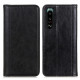 Flip Cover Sony Xperia 5 III Cuir Litchi Fendu Classique Flip Cover Sony Xperia 5 III Cuir Litchi Fendu Classique