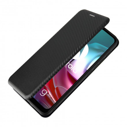 Flip Cover Moto G30 /  G10 Silicone Carbone Coloré