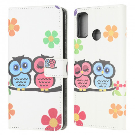 Housse Moto G30 / Moto G10 Couple de Hiboux Housse Moto G30 / Moto G10 Couple de Hiboux