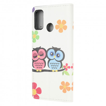 Housse Moto G30 / Moto G10 Couple de Hiboux Housse Moto G30 / Moto G10 Couple de Hiboux
