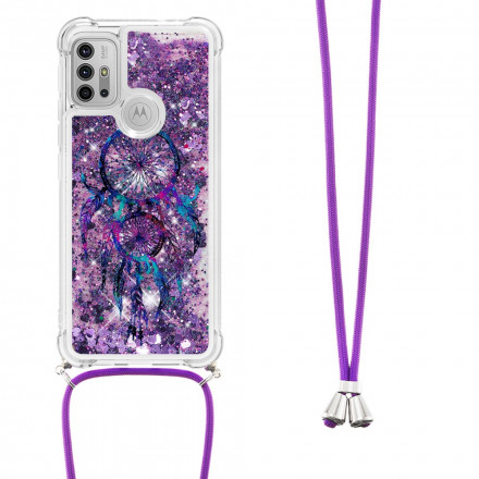 Coque Moto G30 / Moto G10 à Cordon Paillettes Attrape Rêves Coque Moto G30 / Moto G10 à Cordon Paillettes Attrape Rêves