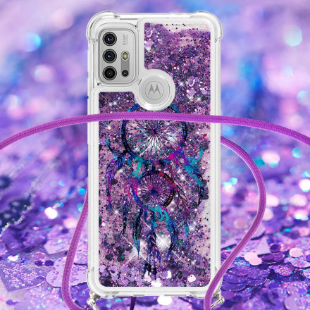 Coque Moto G30 / Moto G10 à Cordon Paillettes Attrape Rêves Coque Moto G30 / Moto G10 à Cordon Paillettes Attrape Rêves