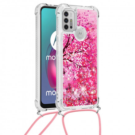 Coque Moto G30 / Moto G10 à Cordon Paillettes Arbre Coque Moto G30 / Moto G10 à Cordon Paillettes Arbre