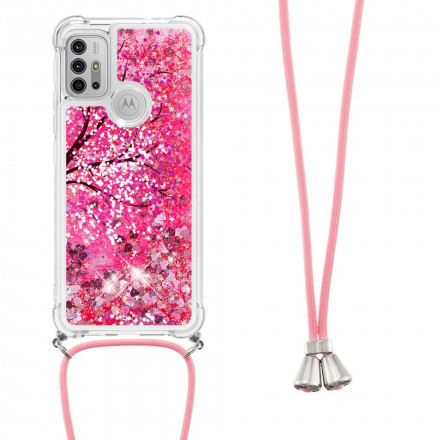 Coque Moto G30 / Moto G10 à Cordon Paillettes Arbre Coque Moto G30 / Moto G10 à Cordon Paillettes Arbre