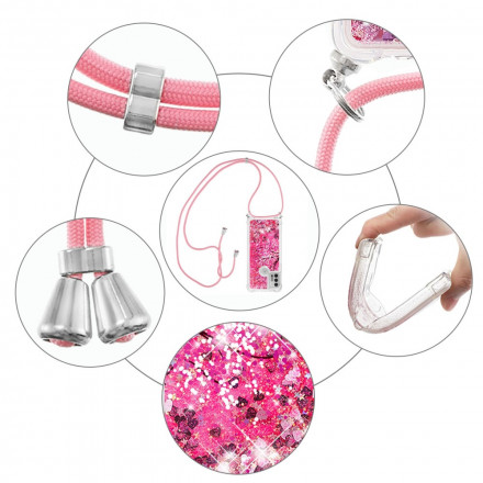 Coque Moto G30 / Moto G10 à Cordon Paillettes Arbre Coque Moto G30 / Moto G10 à Cordon Paillettes Arbre