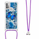 Coque Moto G30 / Moto G10 à Cordon Paillettes Papillons Coque Moto G30 / Moto G10 à Cordon Paillettes Papillons